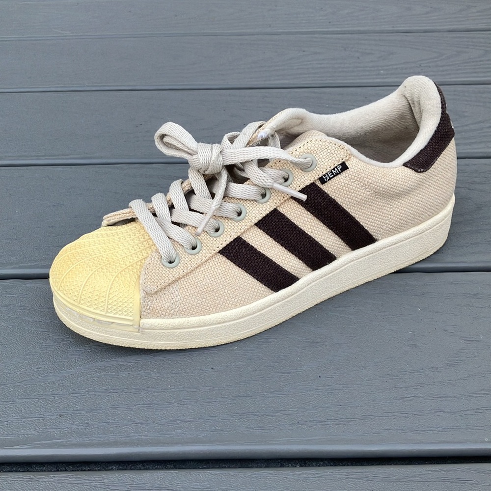 adidas HEMP Original Superstar Women’s Sneakers Beige/Brown Size 6 1/2
